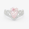 Pink Diamond Ring with Water Droplets