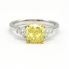 Yellow Padded Diamond Ring