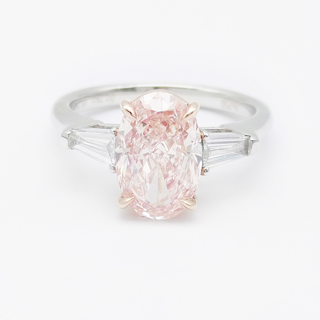 Pink Oval Diamond Ring
