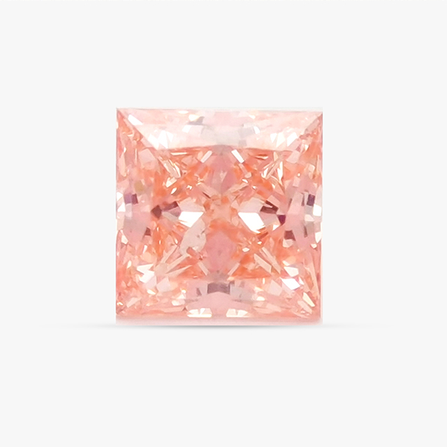 CVD Pink Princess Cut Diamond
