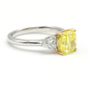 Yellow Padded Diamond Ring