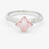 Pink Four-leaf Clover Diamond Ring