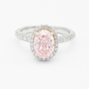 Pink Oval Diamond Ring