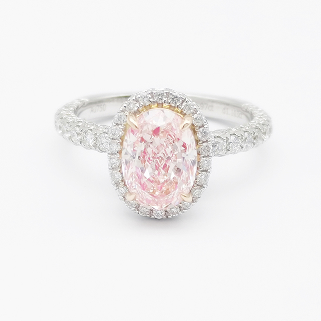 Pink Oval Diamond Ring