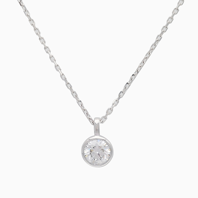 18K Rose Gold Bubble Diamond Necklace