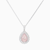Pink Diamond Necklace with Droplets