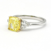 Yellow Padded Diamond Ring