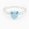 Blue Heart Diamond Ring