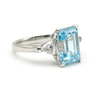 Blue Emerald Diamond Ring