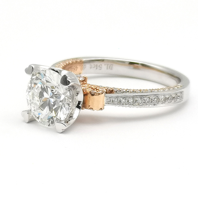 Four Claw Diamond Set Ring