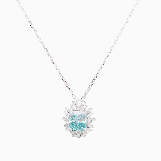 Blue Radion Diamond Necklace