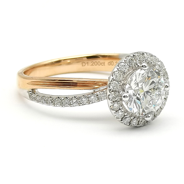 Four Claw Set Diamond Ring