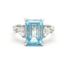 Blue Emerald Diamond Ring