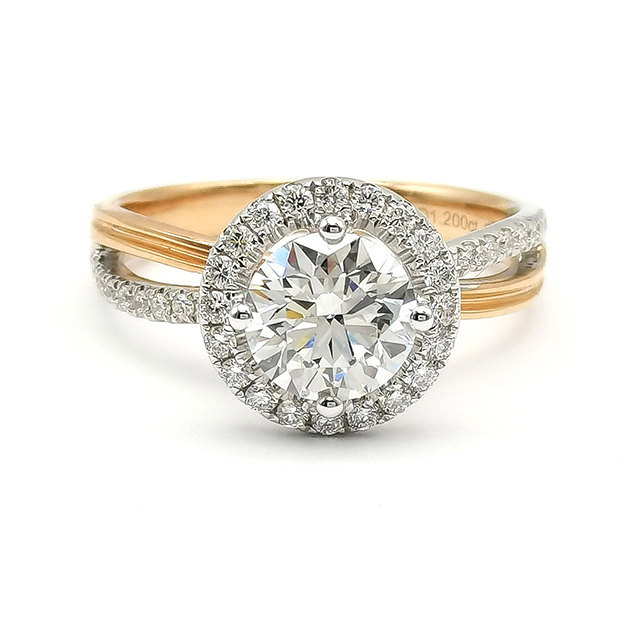 Four Claw Set Diamond Ring