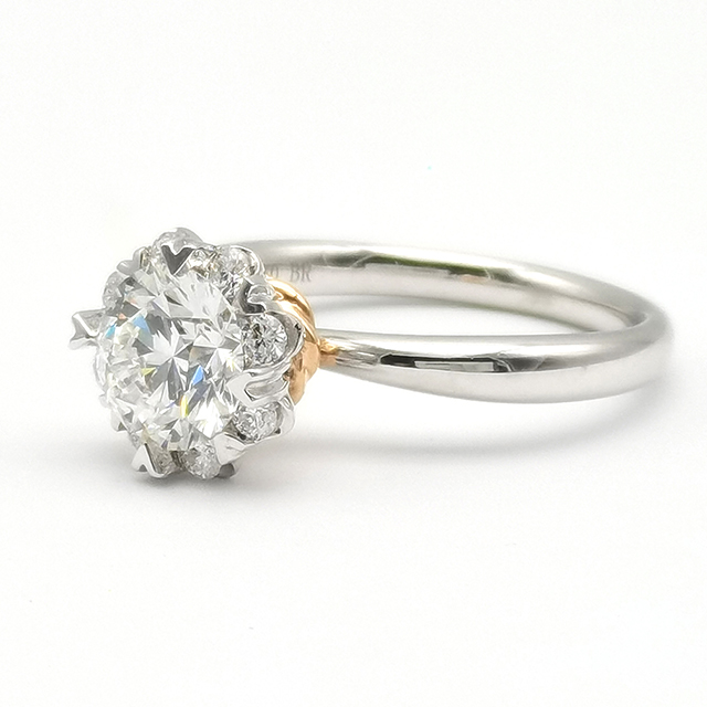 Six Claw Set Diamond Ring