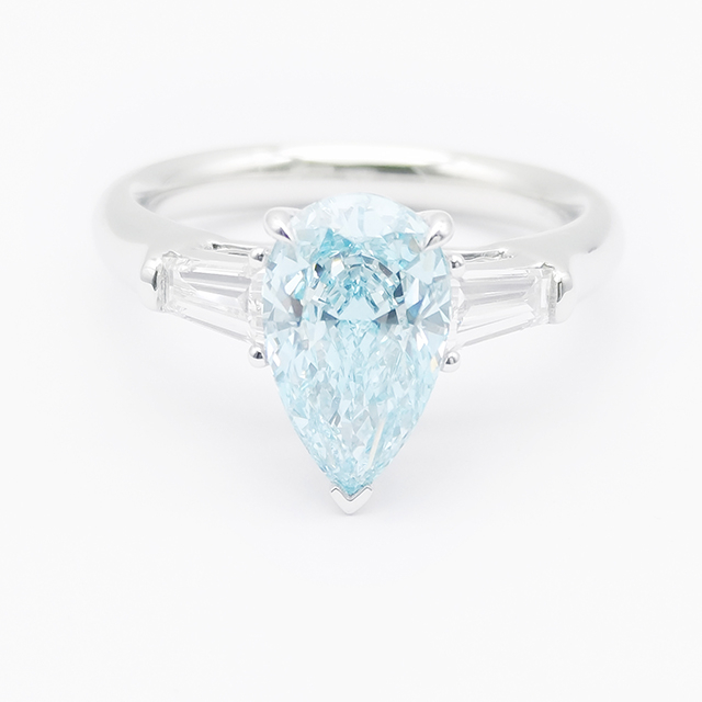 Blue Drop Diamond Ring