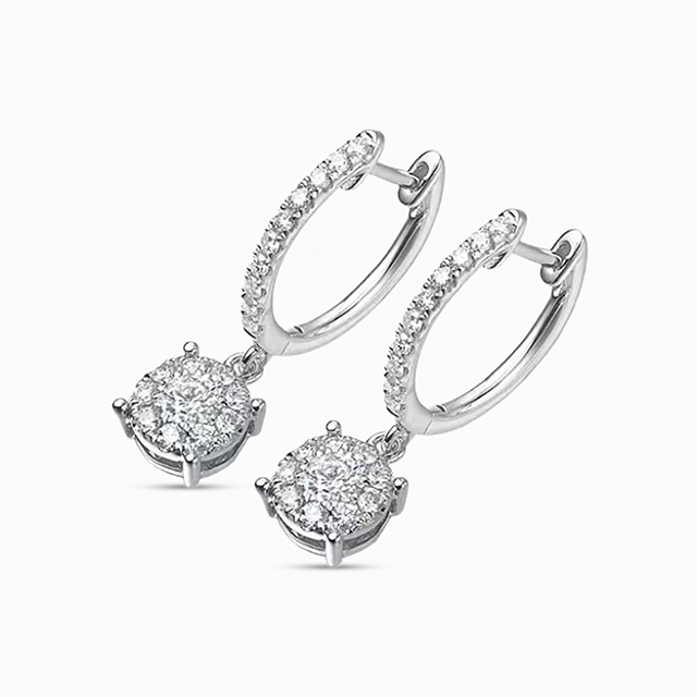Four-claw Diamond Earrings/earrings