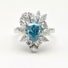 Blue Droplet Diamond Alien Mix Diamond Ring