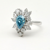 Blue Droplet Diamond Alien Mix Diamond Ring