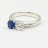 Blue Diamond+white Diamond Mixed Color Ring (rotatable)