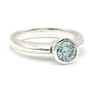 Blue Round Diamond Ring