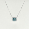 Blue Radiant Diamond Necklace