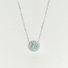 Blue Round Diamond Necklace