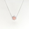 Pink Round Diamond Necklace