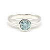 Blue Round Diamond Ring